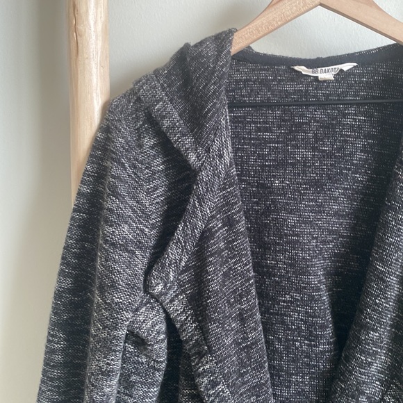 BB Dakota Marled Hooded Cardigan Sweater Sz Large - Picture 2 of 6